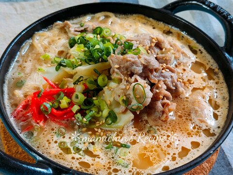 とんこつラーメンのトッピング〜肉炒め